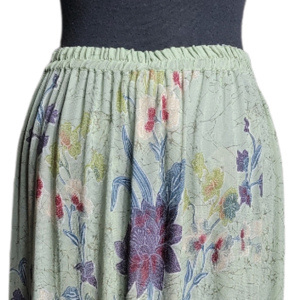 Coldwater Creek faux wrap floral reversible midi skirt floral size medium petite - Picture 4 of 9